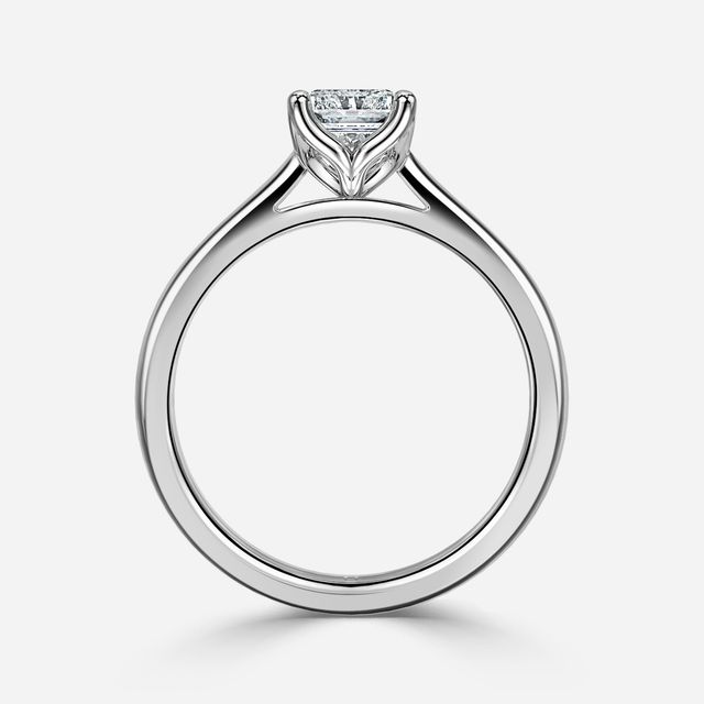 White Gold Petite Solitaire Engagement Ring