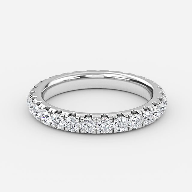 Eileen Full Eternity Ring In White Gold