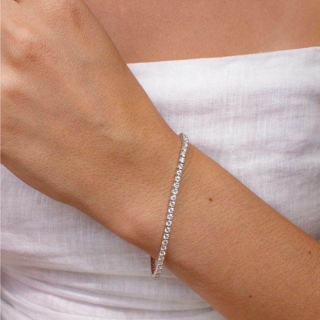 Round Diamond Tennis Bracelet 4.00ct In White Gold