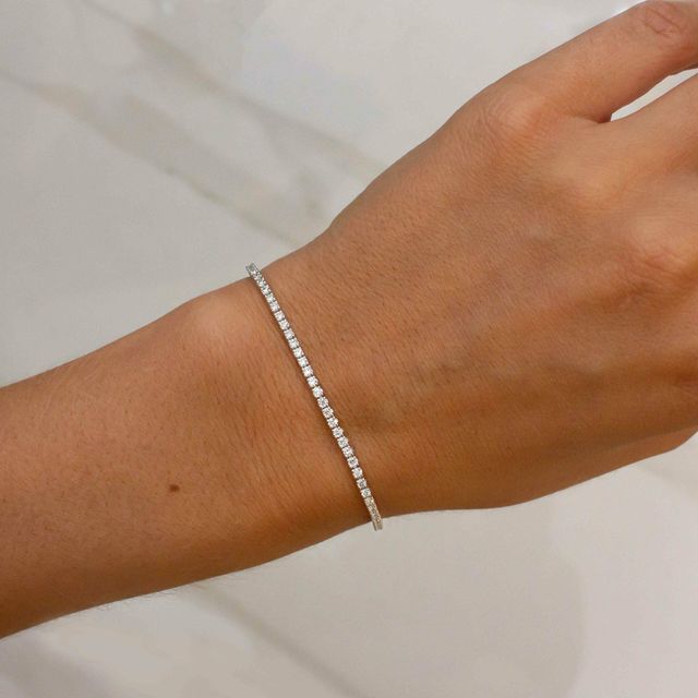 Round Diamond Tennis Bracelet 2.00ct In White Gold