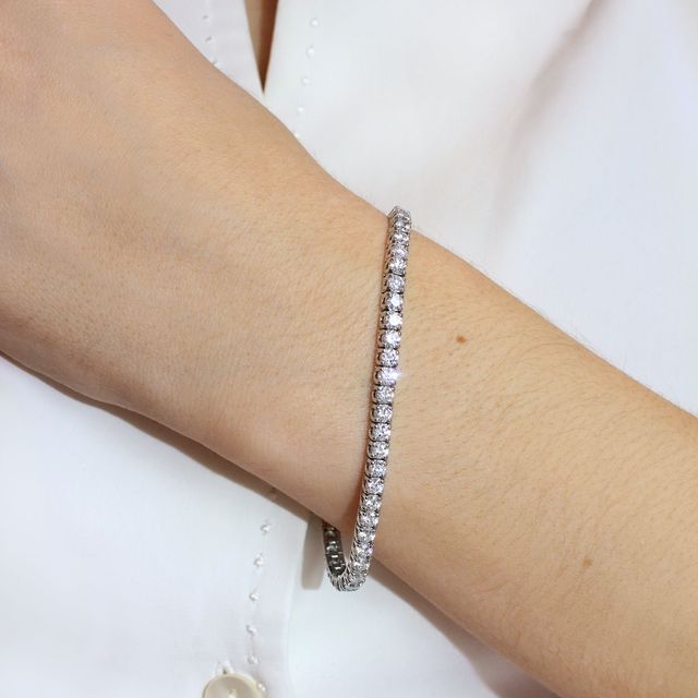 Round Diamond Tennis Bracelet 6.00ct In White Gold