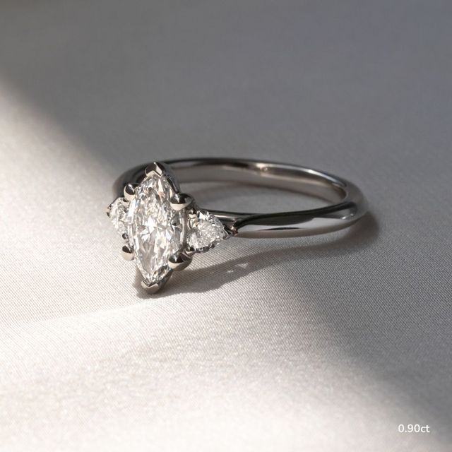 Venus White Gold Trilogy Engagement Ring