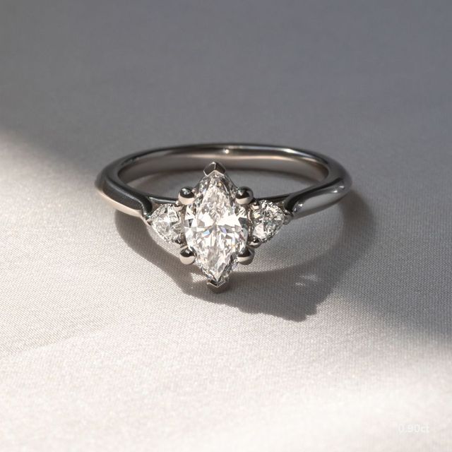 Venus White Gold Trilogy Engagement Ring