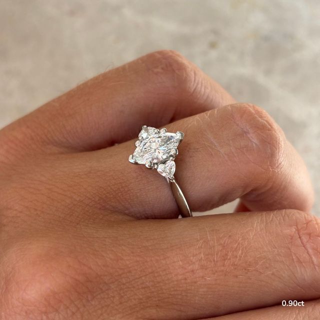 Venus White Gold Trilogy Engagement Ring