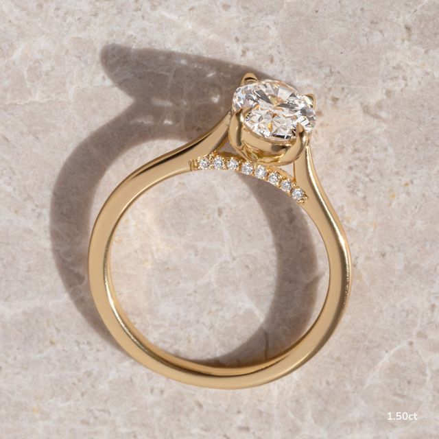 Damini Yellow Gold Solitaire Engagement Ring