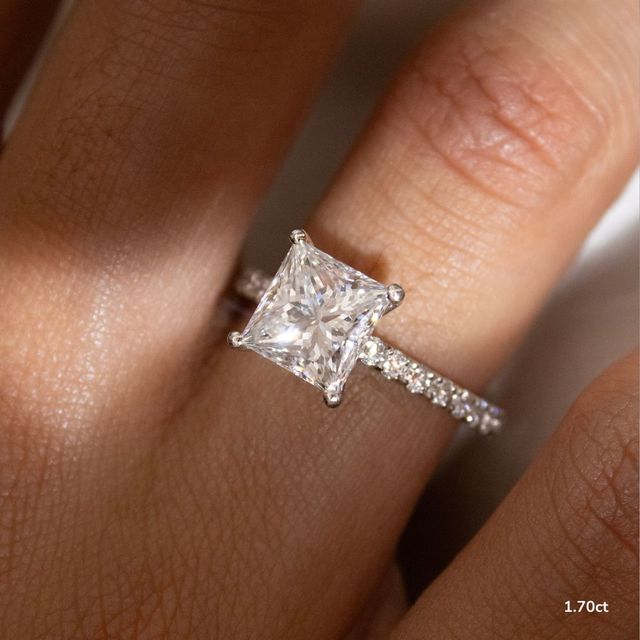 Avery Pavé White Gold Engagement Ring