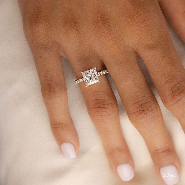 Avery Pavé White Gold Engagement Ring