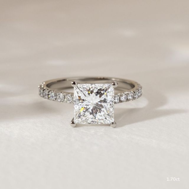 Avery Pavé White Gold Engagement Ring
