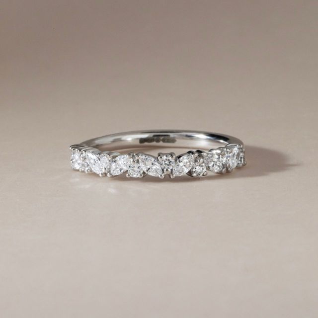 Taylor Round And Marquise White Gold Eternity Ring