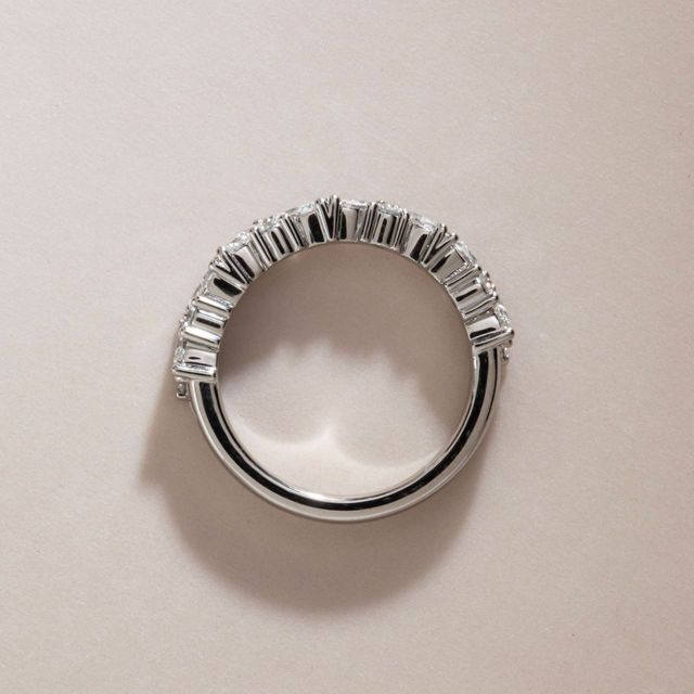 Round And Marquise Diamond Eternity Wedding Ring in Platinum  - Taylor