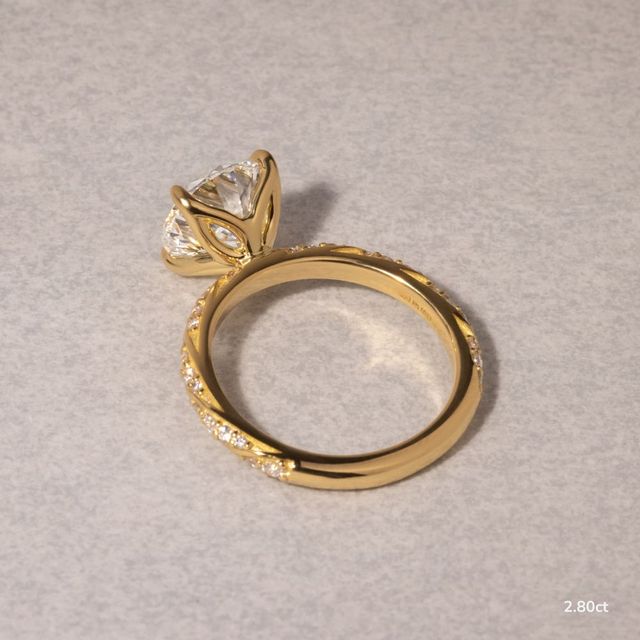 Fior Yellow Gold Unique Engagement Ring