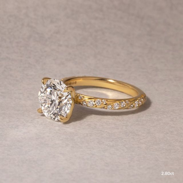 Fior Yellow Gold Unique Engagement Ring