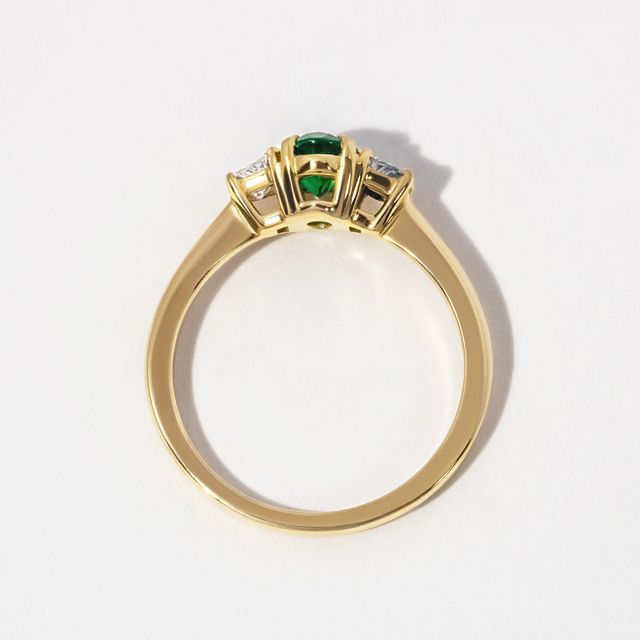 Oval Emerald 18k Yellow Gold- 0.65ct