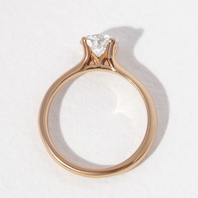 Round Solitaire Rose Gold Engagement Ring