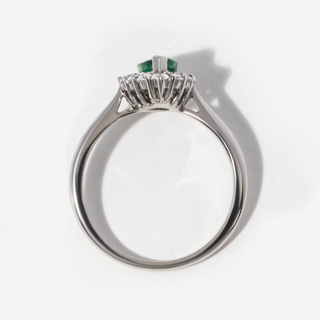 Marquise Emerald Halo 0.88ct