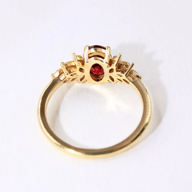 Oval Unheated Mozambique Ruby Engagement Ring- 1.10ct