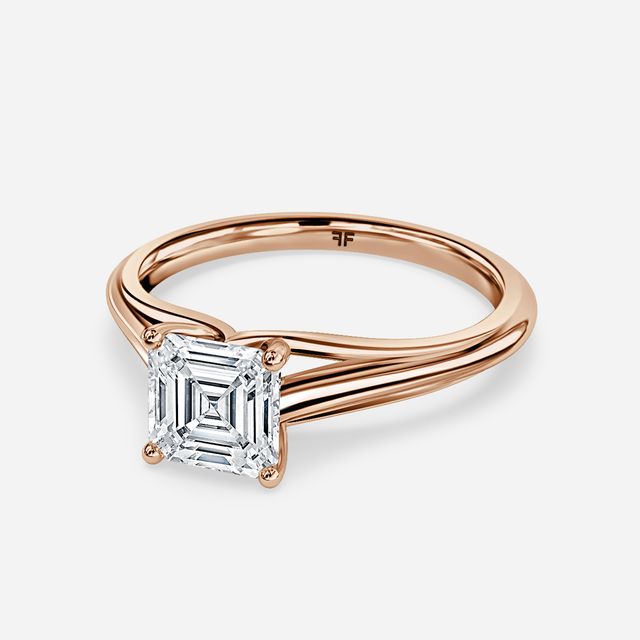Olina Rose Gold Modern Engagement Ring
