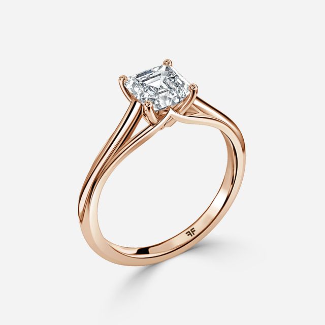 Olina Rose Gold Modern Engagement Ring