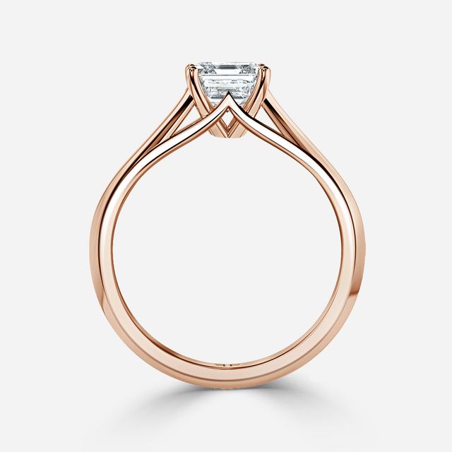 Olina Rose Gold Modern Engagement Ring