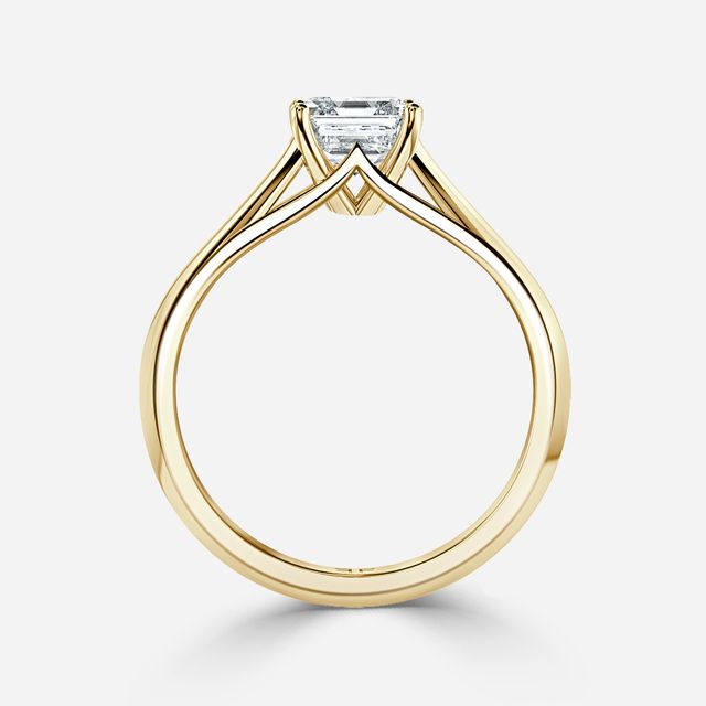 Olina Yellow Gold Modern Engagement Ring