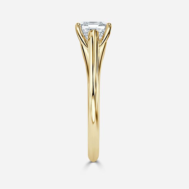 Olina Yellow Gold Modern Engagement Ring