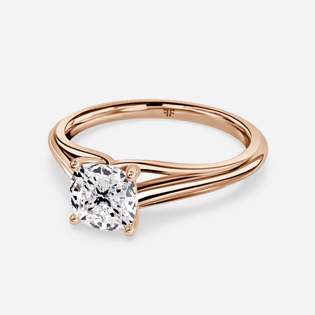 Olina Rose Gold Modern Engagement Ring