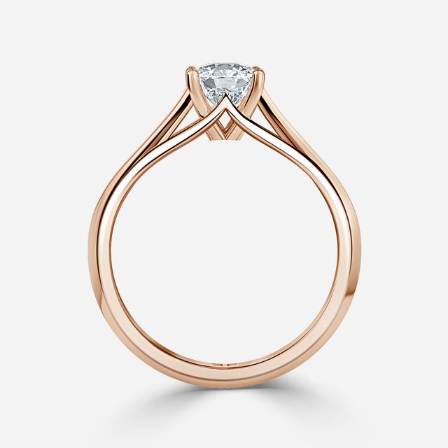 Olina Rose Gold Modern Engagement Ring