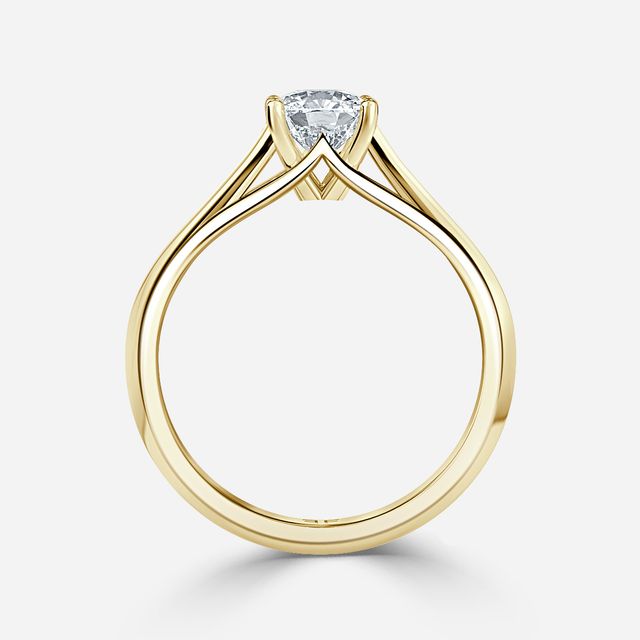 Olina Yellow Gold Solitaire Engagement Ring