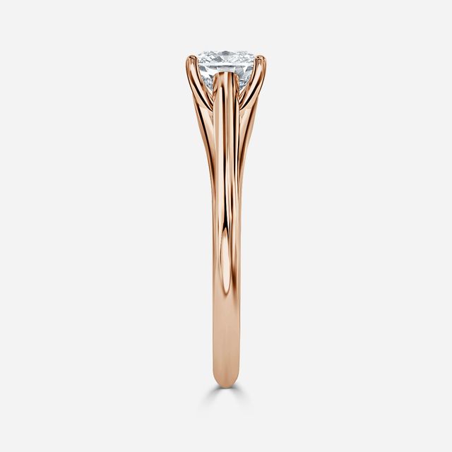 Olina Rose Gold Modern Engagement Ring