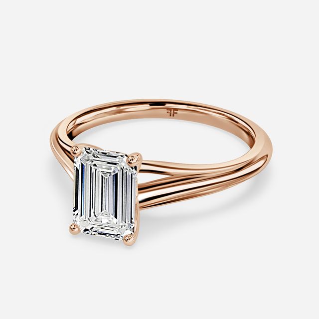 Olina Rose Gold Modern Engagement Ring