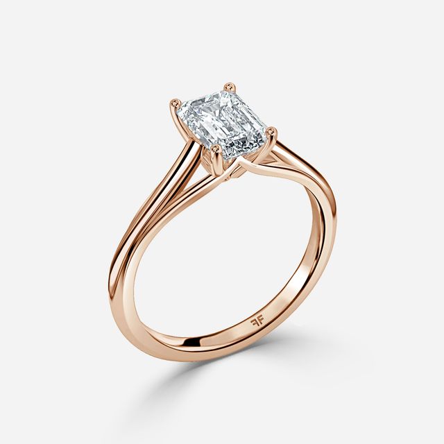 Olina Rose Gold Modern Engagement Ring