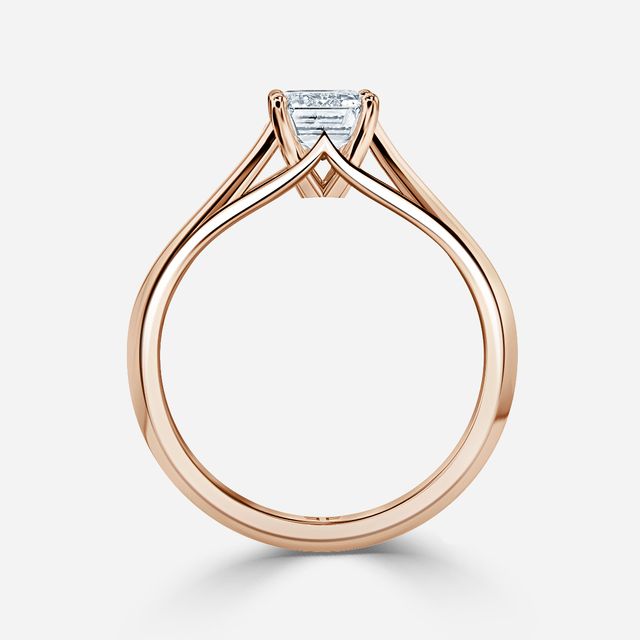 Olina Rose Gold Modern Engagement Ring