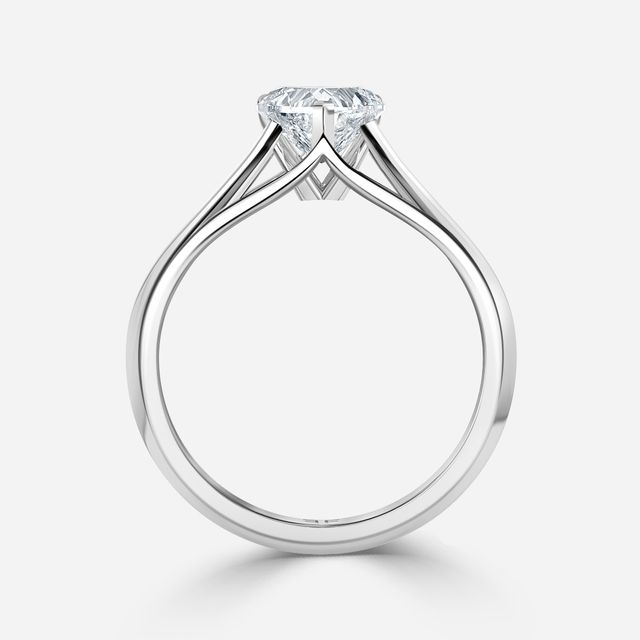 Olina White Gold Modern Engagement Ring