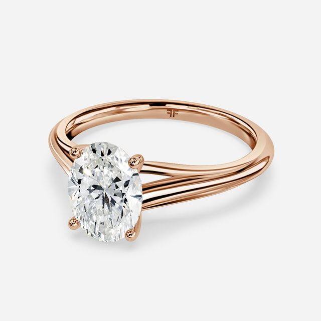 Olina Rose Gold Modern Engagement Ring