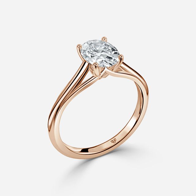 Olina Rose Gold Modern Engagement Ring