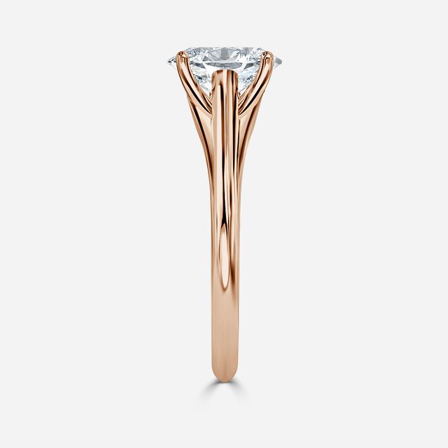Olina Rose Gold Modern Engagement Ring