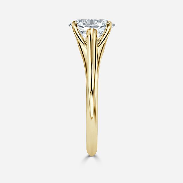 Olina Yellow Gold Modern Engagement Ring