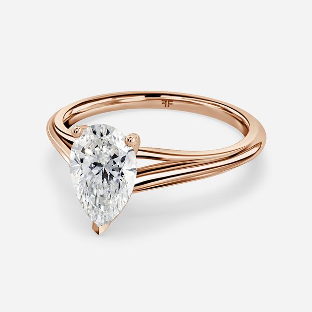 Olina Rose Gold Modern Engagement Ring