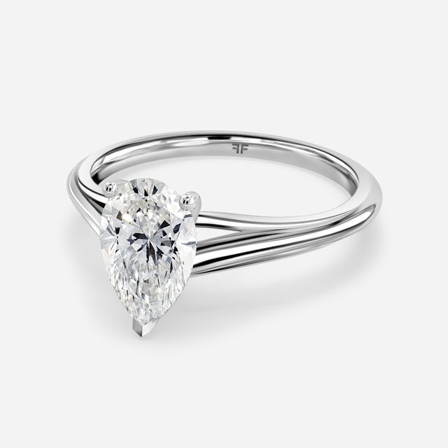 Olina Platinum Modern Engagement Ring