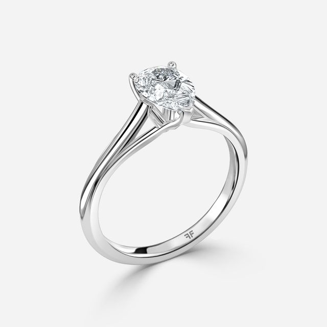 Olina Platinum Modern Engagement Ring