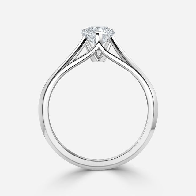 Olina Platinum Modern Engagement Ring