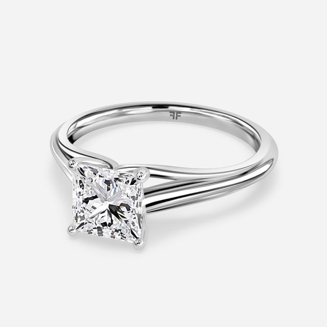 Olina White Gold Solitaire Engagement Ring