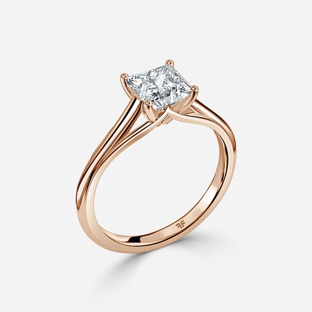 Olina Rose Gold Modern Engagement Ring