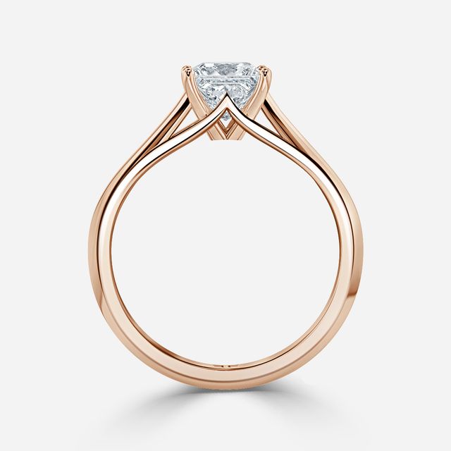 Olina Rose Gold Modern Engagement Ring
