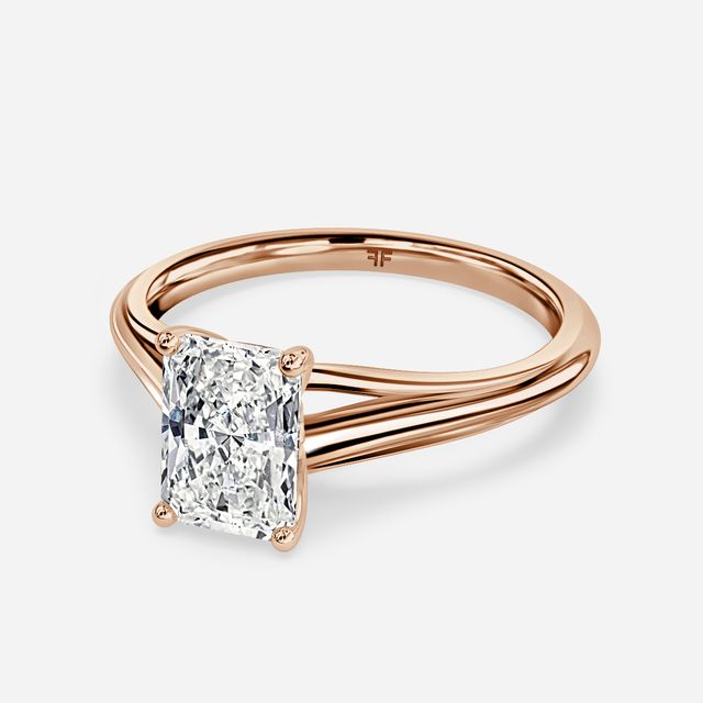 Olina Rose Gold Modern Engagement Ring