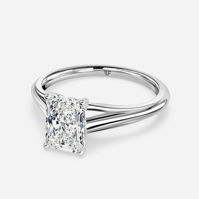 Olina Platinum Modern Engagement Ring