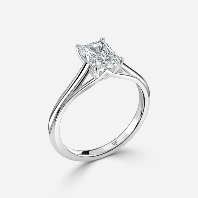 Olina Platinum Modern Engagement Ring