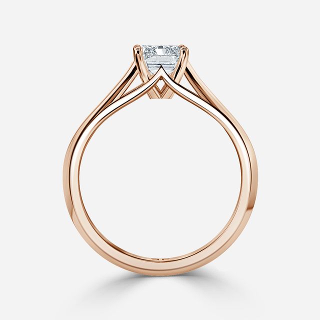 Olina Rose Gold Modern Engagement Ring