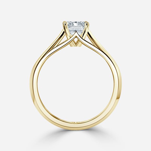 Olina Yellow Gold Modern Engagement Ring