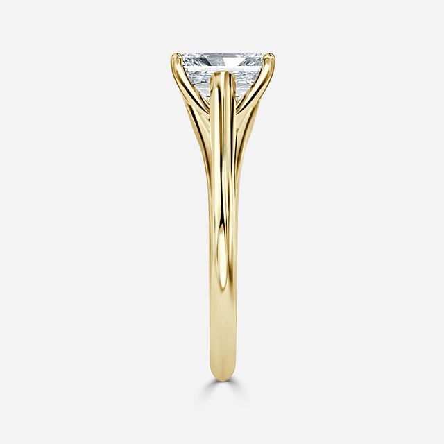 Olina Yellow Gold Modern Engagement Ring